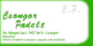 csongor padelt business card